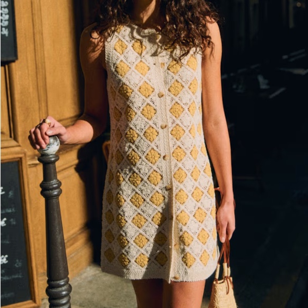 Sezane Marie Dress S Crochet ÉCRU / MADELEINE